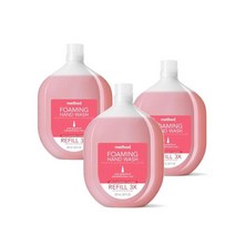 메소드 핸드워시리필 손세정제리필 폼 핸드솝 액체비누 리필 28oz 핑크 자몽 828ml METHOD Foaming Hand Soap Refill Pink Grapefruit, 3개