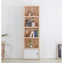 책상옆 하부 도어장 높은 5단전면책장 600 미팅룸 서재 드라마 스튜디오, 메이플