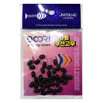 (두리) 찌쿠션고무 35개입 / O형 V형 빨강 노랑 검정 블랙 낚시구슬 대용량 벌크소품, 원형