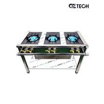 오즈테크 업소용 가스렌지 1200 3구 간택기 친환경 세라믹 버너 LPG LNG 화구 인터넷 전용 모델, LNG(도시가스), 일반B타입