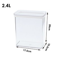 식품건조기 투명 식품 저장 용기 900ml/2.4L/3.4L 대용량 밀폐 주방 건조 항아리 식료품 저장실 정리, [02] M 2400ML