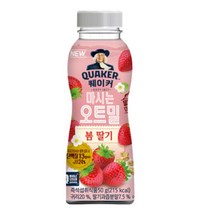 칠성 쉐이크 아침 식사 대용 퀘이커 마시는 오트밀 오트 & 봄딸기 건강식 간편식 식단조절 선식 50G 10개, 7세트