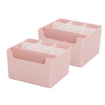 이어폰정리함 휴대폰충전등 데이터 받다 정리기 충전기 수납 가정용 2248202441, 1, 육격 수납함 핑크 양 개입
