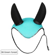 승마장갑 승마 통기성 메쉬 말 귀 덮개 승마 말 장비 플라이 마스크 보닛 네트 이어, 1-푸른 풀, 없음