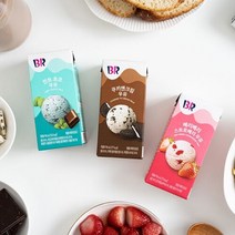 배스킨라빈스 멸균우유 190ml 24팩+24팩 (3가지 맛 중 택 1), 쿠키앤크림 24팩:민트초코 24팩