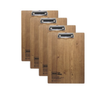 MDF 클립 보드 A4, 다크우드, 16개