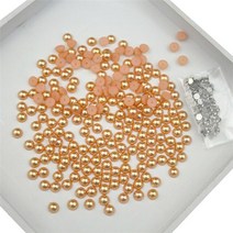 50 sets 반원형 모조 진주 리벳 diy 공예 용품 가죽/의류/가방 장식 비드 스파이크 하프 라운드 진주 스터, 07 Champagne Rivets