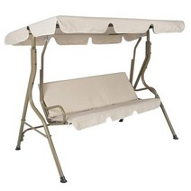 어닝 천막 고정 전동 접이식 테라스 수동 컨테이너 전원주택 차양막 정원 스윙 캐노피 탑 커버 선 스크린 방수 야외 스윙 의자 해먹 그늘 지붕 캐노피 교체 스윙 의자, 베이지, 협력사