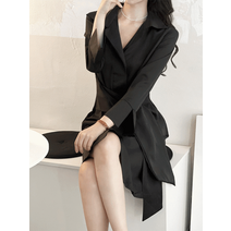 * 오피스룩 * 세라 셔츠 랩 미디원피스