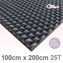 폼나는집 100x200cm/25T 계란판 방음스펀지 방음재 흡음재 셀프시공, 100x200cm/25T/난연/비접착