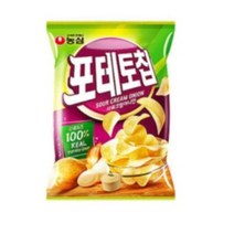 농심 포테토칩 스낵 사워크림 어니언, 1개, 125g