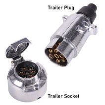 AOHEWEI-7 핀 트레일러 플매트 카펫 매트 러그 소켓 알루미늄 합금 어댑터 커넥터 자동차 전기 견인 봉 보트 RV 트럭 부품 캠핑용, 3set