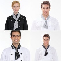 SNB 줄무늬 디자인 주방 요리 쉐프 간편 착용 스카프 / 선택옵션 배송상품 : 블랙 (머리스카프/조리사스카프/조리스카프/주방스카프/쉐프스카프 추천), 쿠팡 블랙