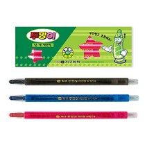 [코리아문구사] 지구화학 투명이 샤프식색연필 1다스, 흑색