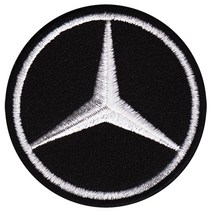 와펜 D837 - 레이싱 Benz 로고 원형 패치 와펜, 1개