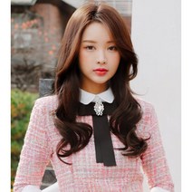 리네아스토리아 [수제 반가발] 슬림나인 볼륨매직 S컬 웨이브, 초코브라운