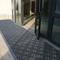 미끄럼방지 깔판 바닥 욕실 깔판 건식 화장실 야외 매트 목욕탕 출입구 현관 발매트 대형, 01. 회색  블록 단일브러시(회색), 60cm x 90cm