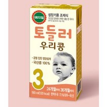 베지밀 토들러 우리콩 3단계 유아식 두유 190ml, 콩, 16개