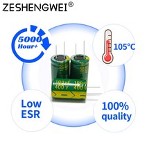 슈퍼 캐패시터 알루미늄 커패시터 63V 10V 16V 25V 35V 50V 100UF 220VUF 330UF 680UF 470UF 고주파 저 ES, 65 100V100UF 5Pcs