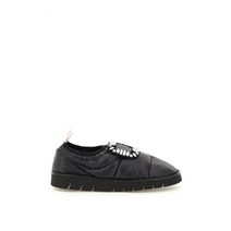 ROGER VIVIER RVW64432020MJ4 B999 VIV WINTER 스트라스 버클 푹신한 슬리퍼