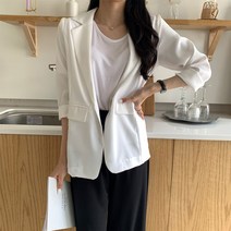 [로잘린] 내 어깨 패드 어깨뽕 원버튼 린넨자켓