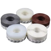 헬스와미 틈새 실리콘 창문 현관문 문풍지 틈새막이 문틈막이 2.5m, 블랙, 45mm