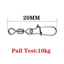 호환 낚시배 바다낚시배요트 부품 10pcs 액세서리 8 링 커넥터 스테인레스 스틸 스냅 피쉬 후크 스위블 루어 후크 용 태클 pesca 태클, 20mm