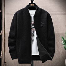 남성 야구점퍼 캐주얼 간절기 니트집업 빅사이즈F16