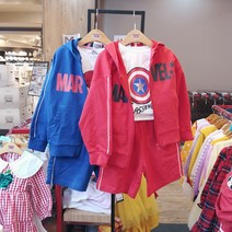 코코리따 캡틴아메리카 스파이더맨 후드집업 반팔티셔츠 반바지 3피스 세트 CEMS22SM1