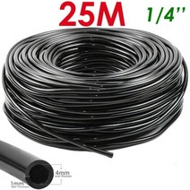 연결 점적 관수 호스 KESLA 5-100m 정원 급수 4 7mm PVC 마이크로 관개 파이프 물방울 관 스프링클러 1 '잔디 발코니 온실100334, 4분의 1, 25M (82ft)