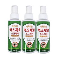 벅스 제로 (이카리딘) 100ml 스프레이형 모기 털진드기 기피제 3개