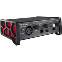 타스캠 Tascam US-1X2HR 1 마이크 2IN/2OUT 고해상도 다용도 USB 오디오 인터페이스 녹음 스트리밍 팟캐스트 작곡용