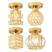 우물천장 전등 조명 간접 거실 Crystal Ceiling Light Close to Ceiling Lighting Fixture Mini Chandelier, 02 Style B