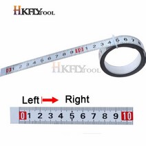 측정기 메트릭 스틸 마이 터 트랙 테이프 측정 0.5 '자기 접착 스케일 눈금자 1-5M 라우터 테이블 톱 T-트, Left to Right_2M