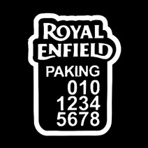 로얄필드 오토바이 주차번호 전화번호 연락처 스티커 사각형, (사각형)로얄필드, 미러골드