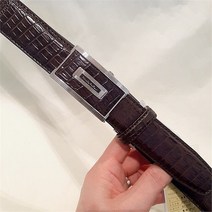 NICOLEMILLER NC14 악어무늬 소가죽 남성 벨트 1235 (6685955)