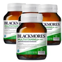 뉴질랜드 블랙모어스 Blackmores Multi For Men 남성 멀티비타민 서스테인드 릴렉스 60정, 4팩