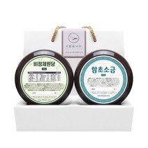 참건강마을 단짠세트 원당-소금 2종세트 400g~450g (답례품 선물세트), 원당-천일염