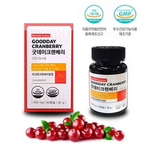 휴럼사이언스 굿데이 크랜베리 500mg x 60캡슐 Cranberry 요로감염 요로건강 기능성 파크랜크랜베리, 1통, 60정