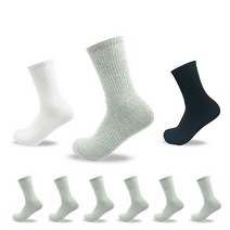 에멜강스 고급 남자 여자 장목 스포츠 양말 10켤레 테니스 러닝 런닝 족구 풋살 헬스 운동 레깅스 무지 학생 면, 02 남성 그레이 10켤레, S03 장목