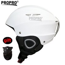 스키 보드 PROPRO-일체형 성형 겨울 스키 헬멧 성인 여성용 야외 스포츠 안전, 01 WHITE_01 S