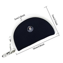남성 여성 골프백 미니 골프 공 가방 2 티셔츠 보관 주머니 휴대용 핸드백 지퍼 Carabiner 허리 팩, 02 Black