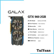 다채로운 zotac raphic 카드 gtx 960 4gb 1050ti 4gb 1060 3-5-6gb 1650 4gb 비디오 카드 gpu dvi hdmi dp 데스크탑 cpu 마더, 갤럭시 gtx 960 2GB