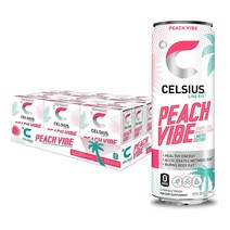 Celsius 셀시우스 피트니스 드링크 스파클링 피치 바이브 355ml 24캔