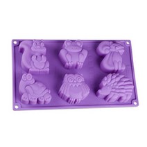 동물6종6구몰드 비누나무 얼음트레이 쿠키틀 빵틀 천연비누만들기재료 석고방향제 만들기재료 틀 디퓨져