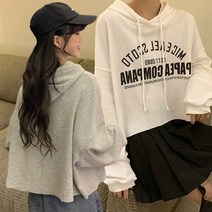 주디앤 여성 스코토 크롭 루즈핏 후드 2P