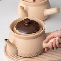 도자기 약탕기 건강원 한약 홍삼제조기 약달이기 중탕, 테라코타 약병 2400ML