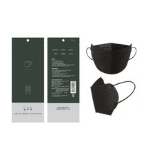 늘푸른 황사방역용 KF94 / KF80 마스크 (식약처허가 국산 공적마스크 / 낱장단위 개별포장 / 50매입 박스출고), 중형 블랙(성인여성/청소년), 50매, 블랙