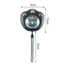 귀여운 고양이 발 온수기 겨울 휴대용 미니 온수기 가열 매트 Usb 충전 가능한 포켓 온수기 실내 실외, 그린, 1200mAh