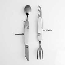 6종 올스텐 수저 포크 멀티툴 다용도툴 캠핑툴 만능툴, 1개